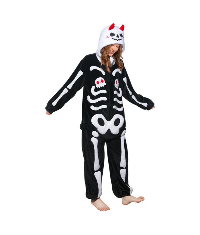 Cute Bunny Pajama Jumpsuit For Adults - Polar Fleece Rabbit Costume For Halloween, Christmas, Cosplay