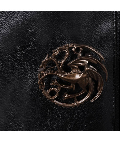 Men Medieval Black Leather Robe with Eyepatch Fantasy World Dragon ...