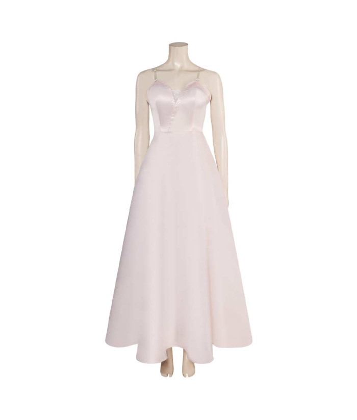 Women Beige Gown Prom Night Halloween Party Costume-Skycostume