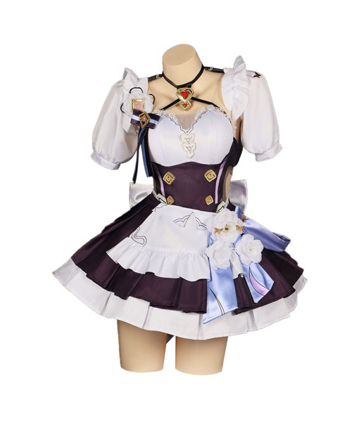 Women Maid Dress Waist Sweetheart Short Skirt Halloween Stage Costume