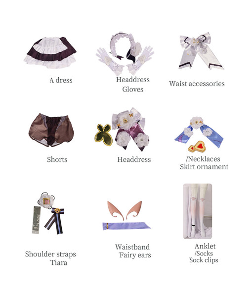 Women Maid Dress Waist Sweetheart Short Skirt Halloween Stage Costume