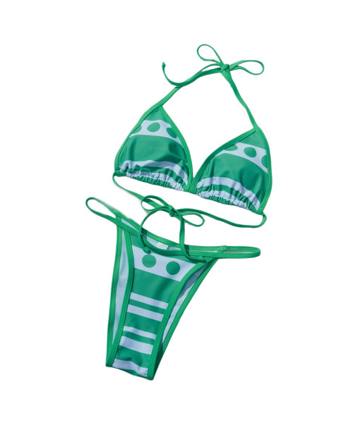 Women Green Spot Bikini Swimsuit