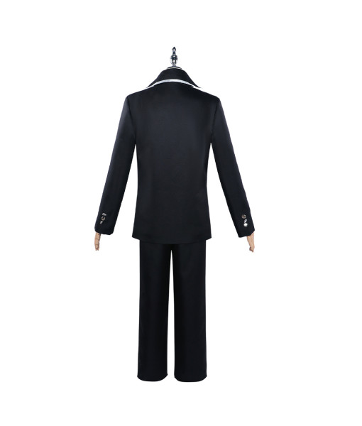Men Black Scool Uniform Suit Fullset Halloween Costume
