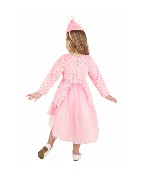 Girl Pink Flamingo Dress Halloween Cosplay Costume