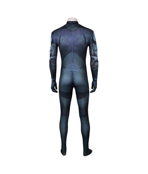 Men Blue Printed Jumpsuit Futuristc Sci-fi Halloween Costume