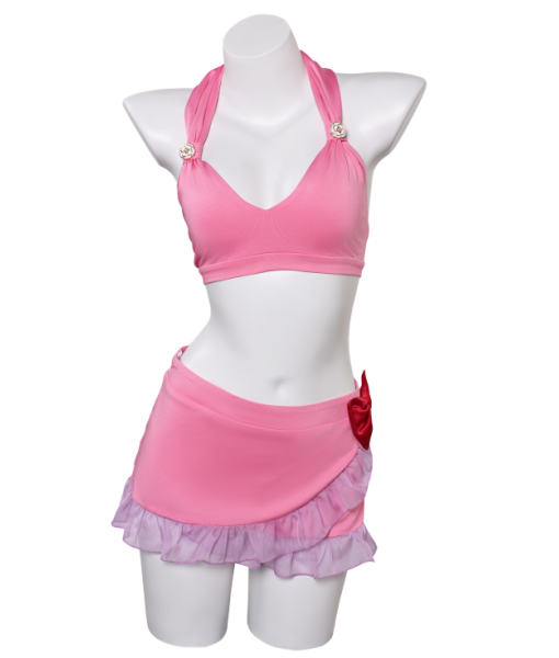 Women Pink 2Pcs Swimsuit Sexy Swimwear Costume