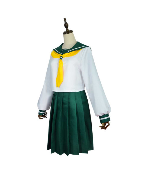 Women Green Skirt Sailor Skirt School Uniform JK Uniform Halloween Costume