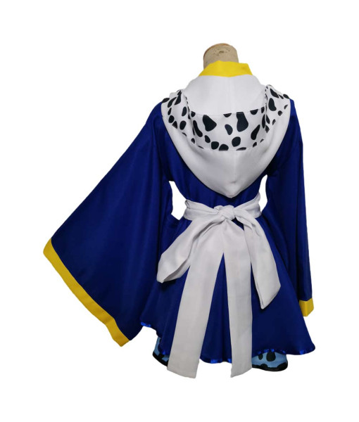 Women Blue KImono Style Lolita Dress Kawaii Skirt Halloween Costume