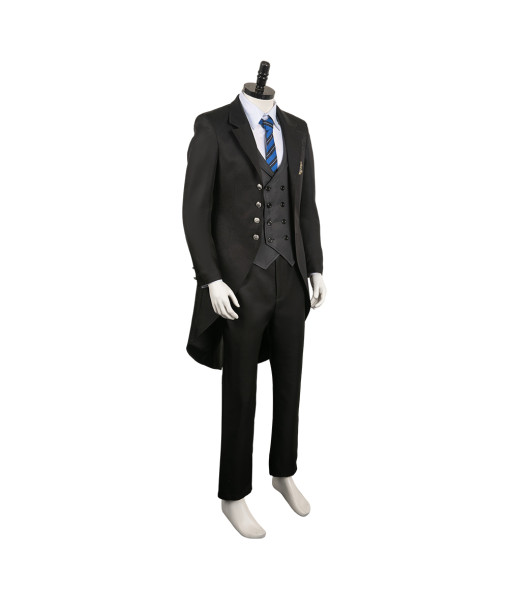 Men Black School Uniform Classic Royal Suit Halloween Costume