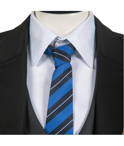 Men Black School Uniform Classic Royal Suit Halloween Costume