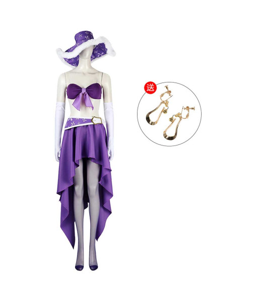 Nico Robin One Piece 15th Anniversary Anime Purple Dress Cosplay Costume