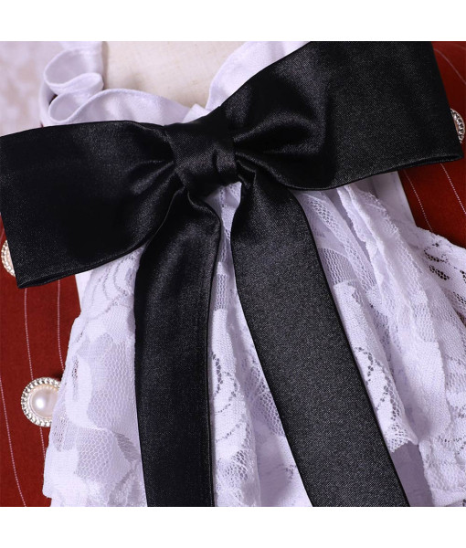 Women 18th Century Victorian Red Long Swing Dress Halloween Costume