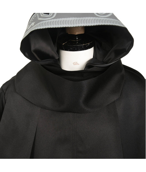Adult Black Robe Long Cloak Fantasy Halloween Costume Accessories