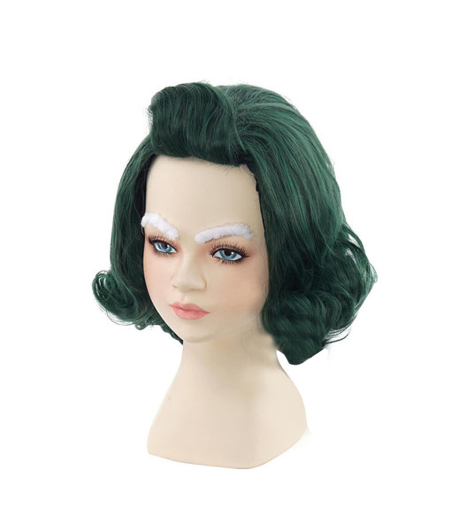 Green Short Curly Hair Halloween Costume Accessories