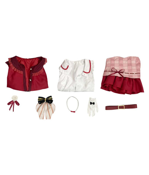 Women Red School Uniform Jk Uniform Halloween Costume