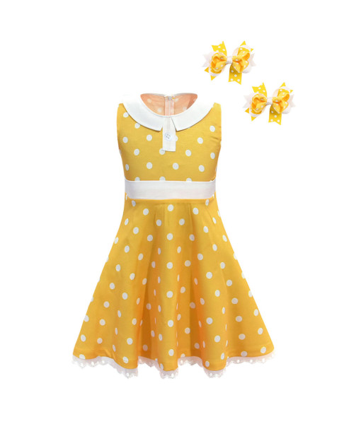 Kids Chirldren Girl Yellow Dress Tutu Skirt Princess Halloween Costume