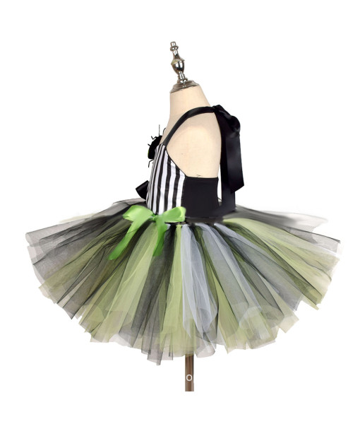Kids Children Green Witch Tutu Shirt Halloween Costume