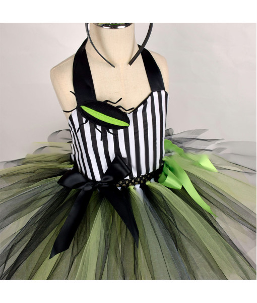 Kids Children Green Witch Tutu Shirt Halloween Costume