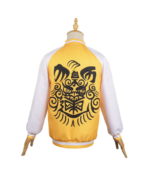 Men Yellow Jacket Printed Coat