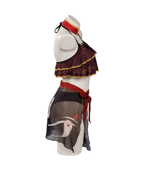 Women Printed 2Pcs Howaii Style Mesh Printed Swimsuit Halloween Party Costume