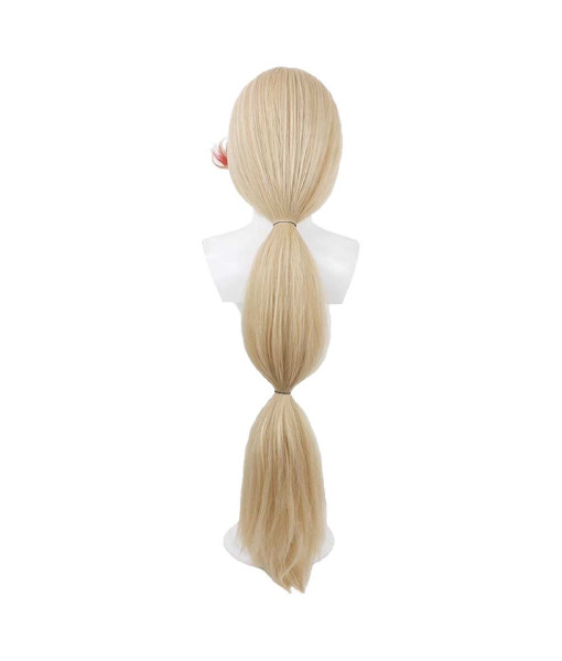 Women Golden Wig Red Ining Long Hair Halloween Costume Accessories