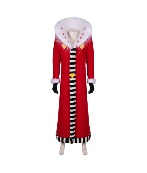 Red Long Coat with Fur Halloween Costume