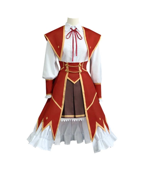 Women Red Vest White Shirt School Uniform Halloween Costume