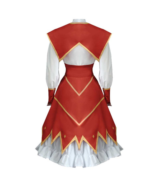 Women Red Vest White Shirt School Uniform Halloween Costume