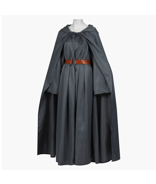 Men Medieval Fantasy Grey Robe Old Man Wizard Halloween Stage Costume Men Medieval Fantasy Grey Robe Old Man Wizard Halloween Stage Costume