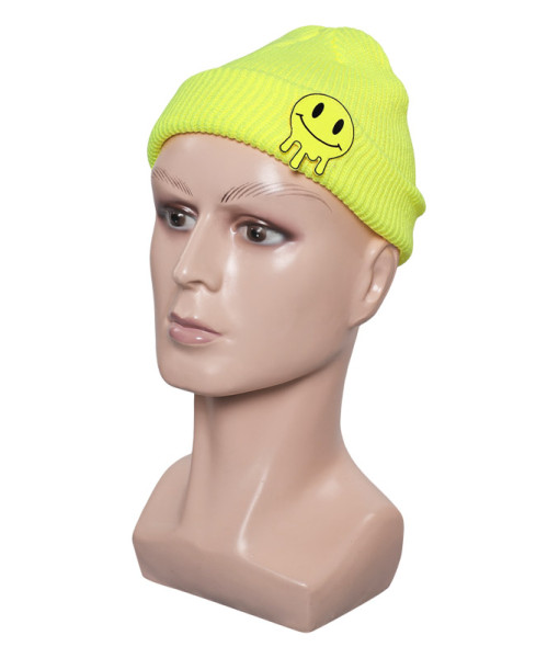 Yellow Knitted Hat Smile Face Accessories