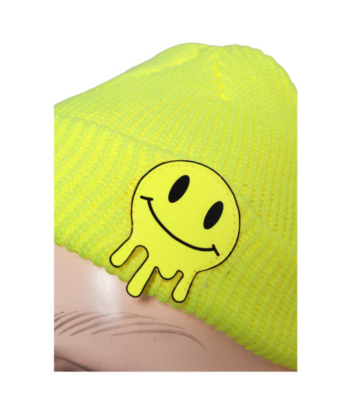 Yellow Knitted Hat Smile Face Accessories