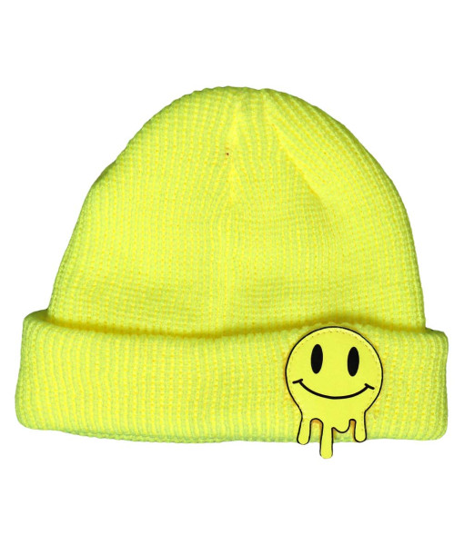 Yellow Knitted Hat Smile Face Accessories
