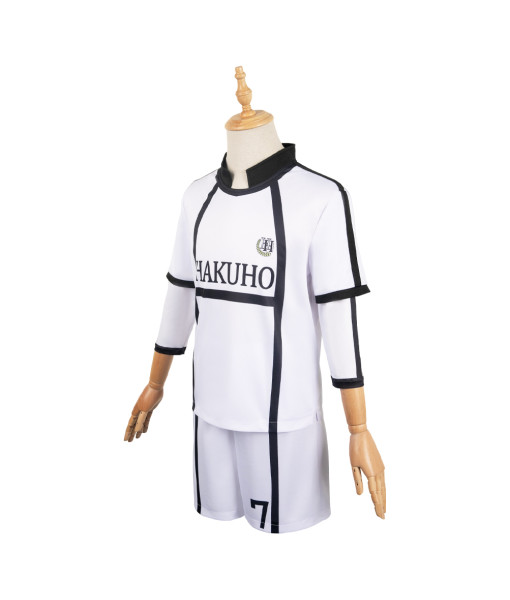 Men White Team Uniform Football Team Shirt Soprtwear Casual Exercise Costume