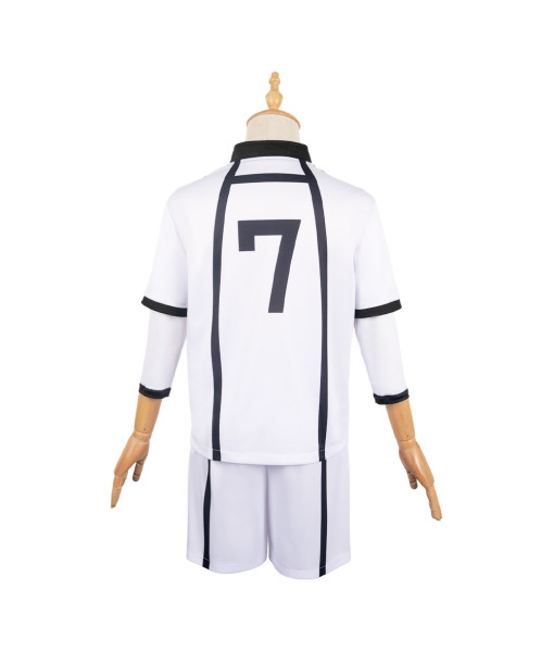 Men White Team Uniform Football Team Shirt Soprtwear Casual Exercise Costume