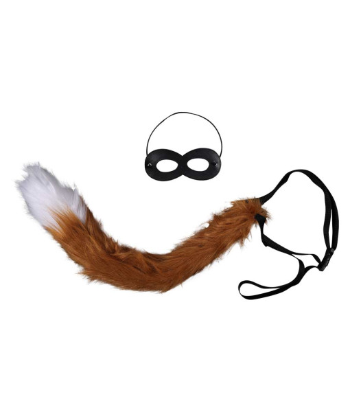 Kids Children Animal Tail And Eyemask Halloween Costume Accessories