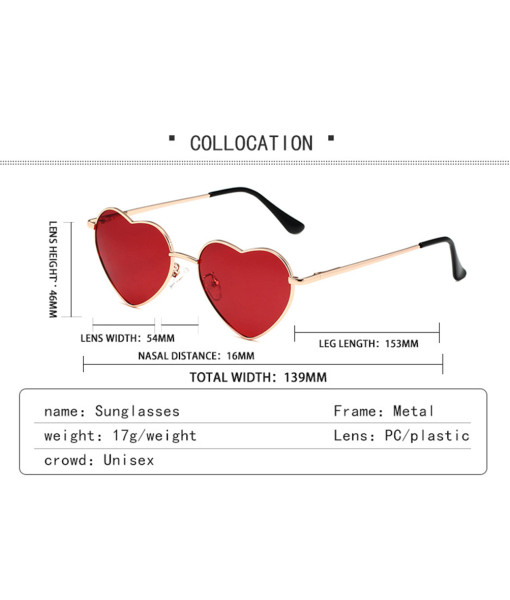 Heartshape Red Sunglasses Halloween Costume Accessories