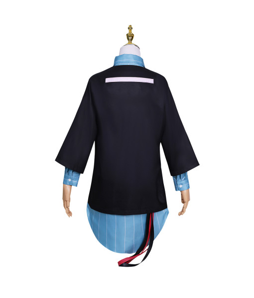 Women Black Oversize Fake Two Pieces Shirt Cute Jellyfish Printed
