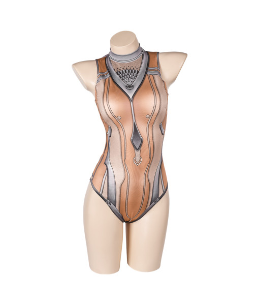 Women Nude One-piece Swimsuit Halloween Party Costume