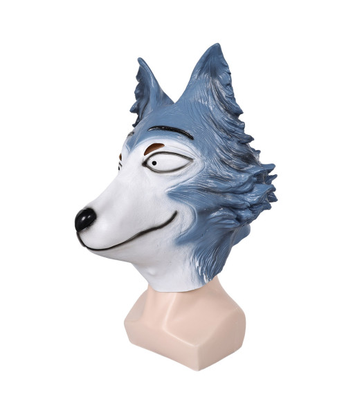 Adult Animal Blue Wolf Head Latex Mask Halloween Accessories