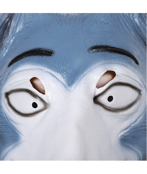 Adult Animal Blue Wolf Head Latex Mask Halloween Accessories