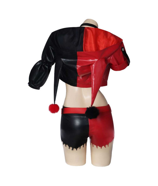 Women Red Black Jacket Outfit Halloween Costume Women Red Black Jacket Outfit Halloween Costume