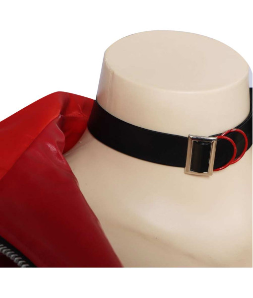 Women Red Black Jacket Outfit Halloween Costume Women Red Black Jacket Outfit Halloween Costume