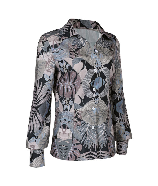 Women Printed Pattern Long Sleeve Shirt Casual Outfit