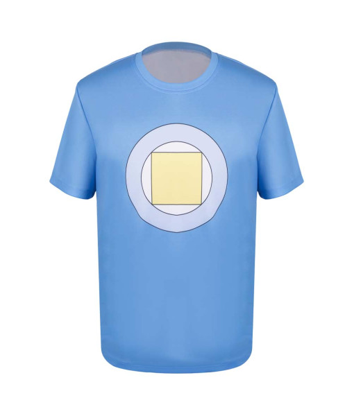 Teen Yellow Cube Printed Blue Shirt 