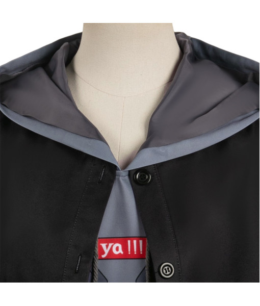 Teen Black Jacket Hoodie Lining 2Pcs Outfit