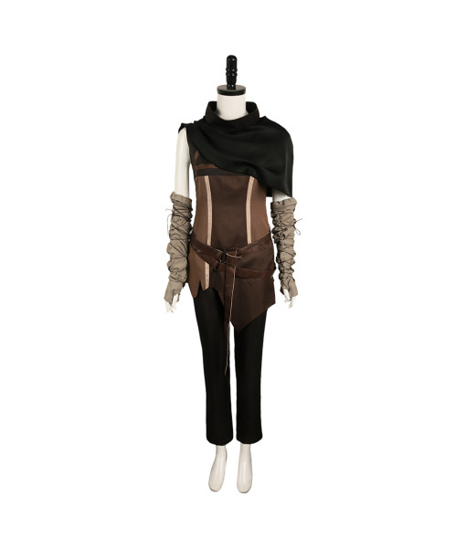 Senua Hellblade: Senua's Sacrifice Game Women Dark Brown Outfits Cosplay Costume