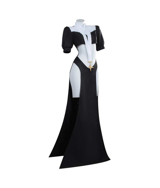 Sister Gigant Gushing Over Magical Girls Anime Women Black Sexy Nun Outfit Cosplay Costume