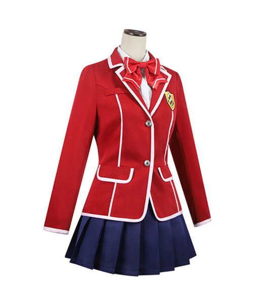 Women Red Coat Suit School Uniform JK Uniform Halloween Costume