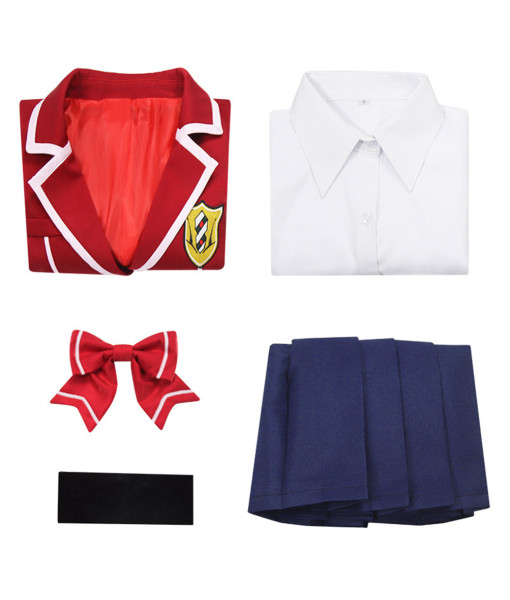 Women Red Coat Suit School Uniform JK Uniform Halloween Costume