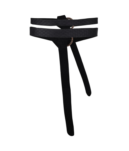 Medieval Fantasy Black Leather Belt Eyepatch Halloween Costume Accessories